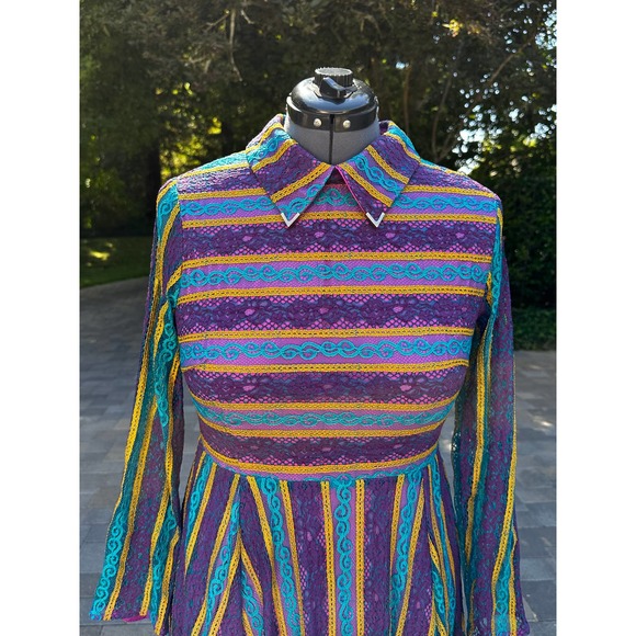 NWT Chic Boutique Lace Maxi Dress Unique Standout OOAK Statement FashionWeek XXL - Picture 11 of 12